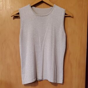 Sparkling Sleeveless Top - Silver
